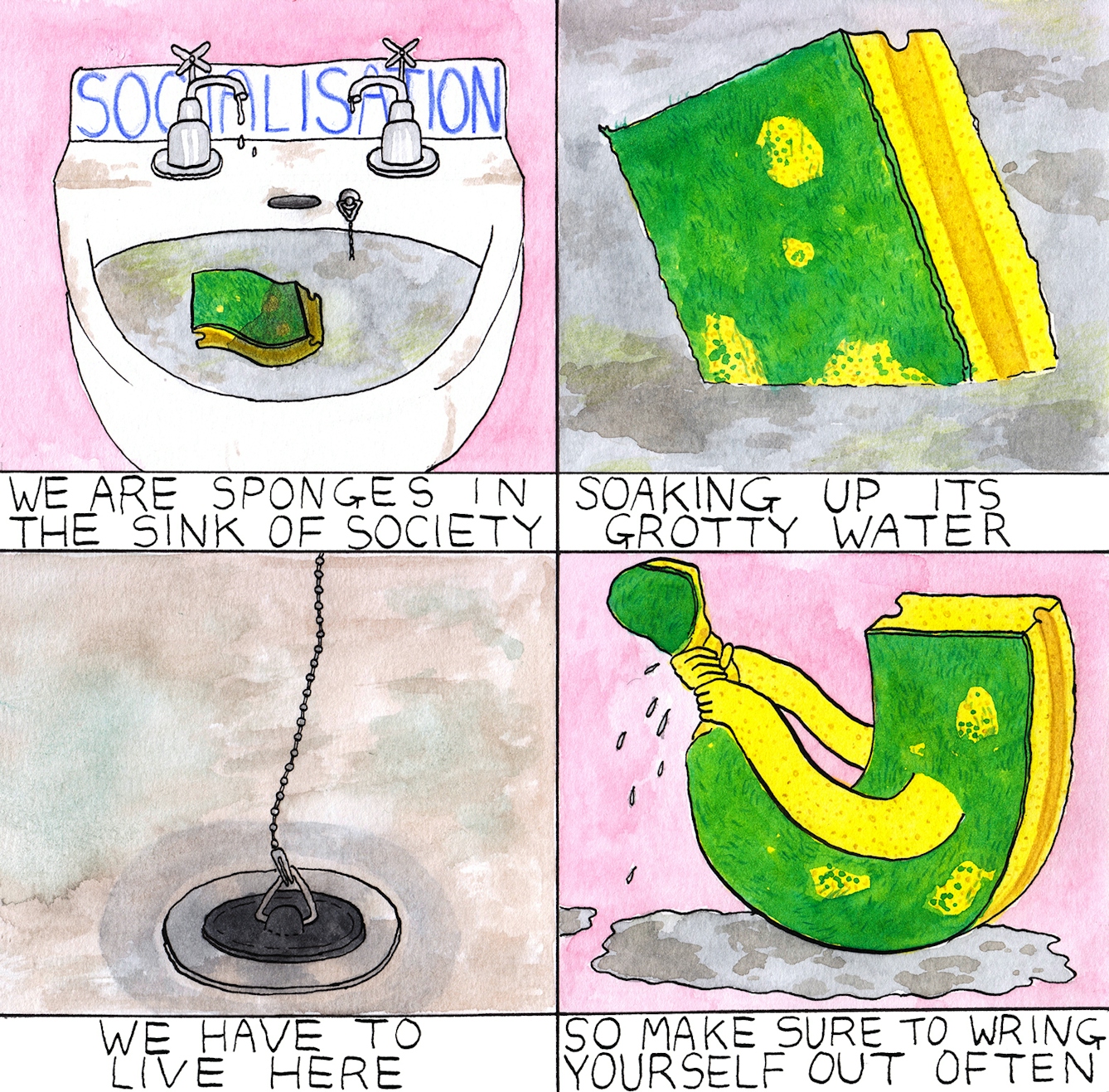 Socialisation comic by Rob Bidder