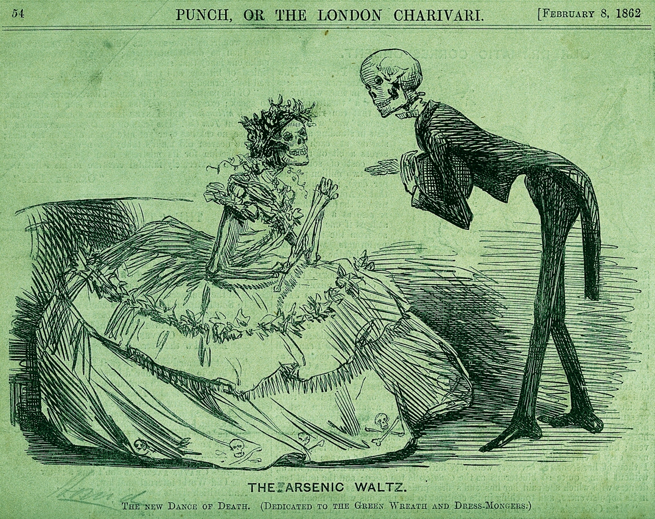 The new dance of death. (Dedicated to th egreen wreath and dress-mongers.)