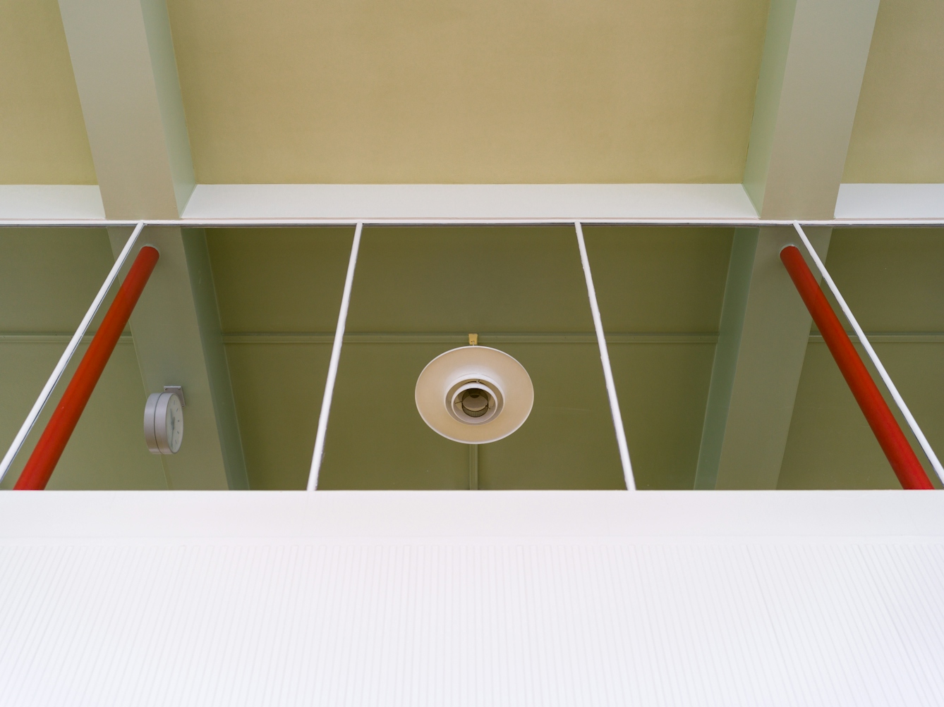 Photograph of an architectural detail inside the Paimio Sanatorium, designed and built by the architect Alvar Aalto.