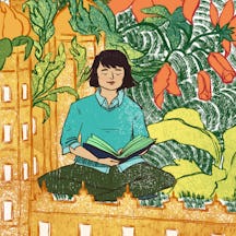 Colour illustration of a person representing Cat O'Neil.