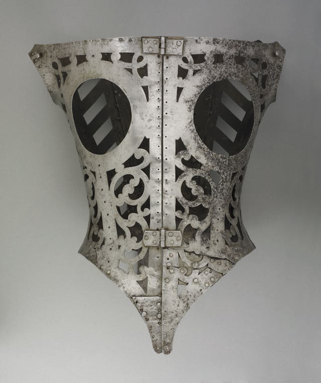 Metal perforated corset for a woman from Wallace Collection, London