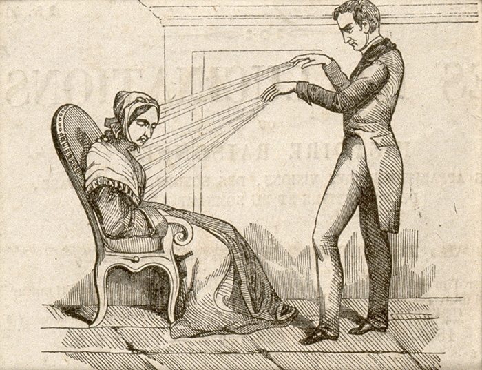 V0011094 A practictioner of Mesmerism using Animal Magnetism