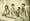 A group of male and female ascetics (sanyasis) in India