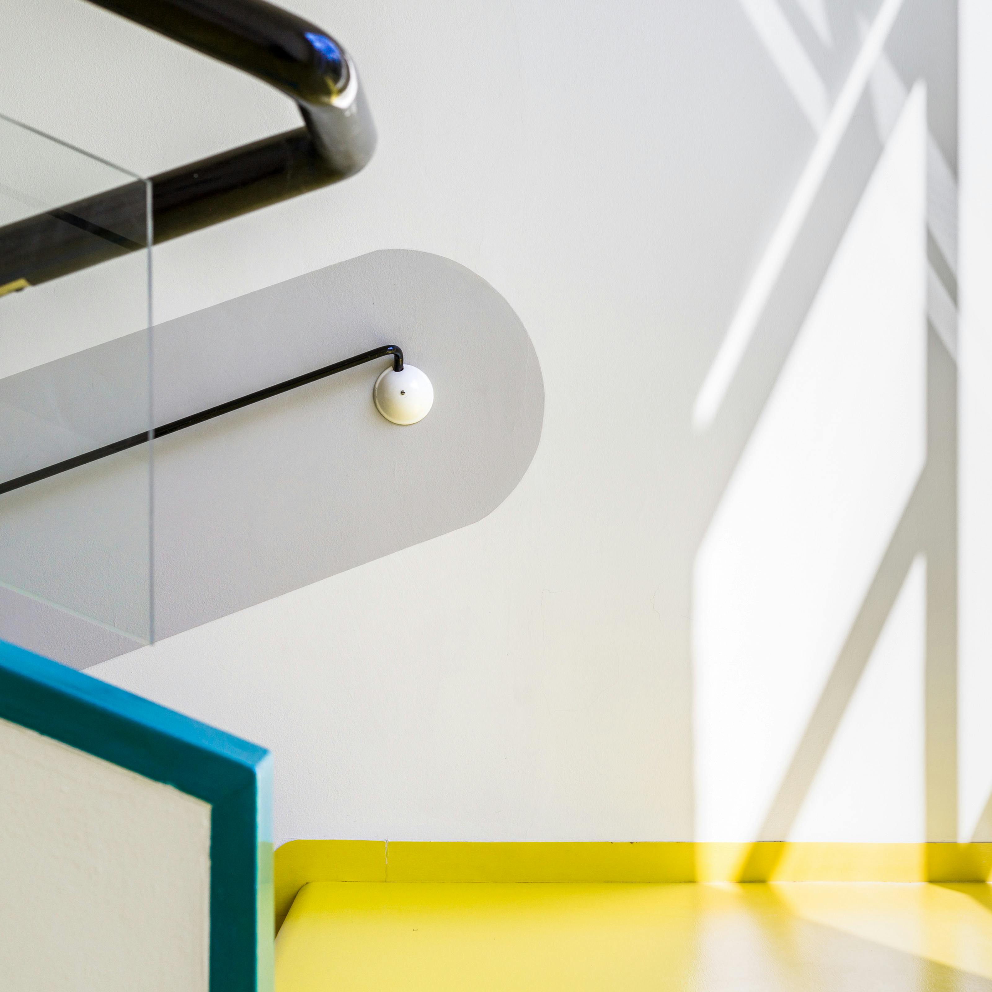 Photograph of an architectural detail inside the Paimio Sanatorium, designed and built by the architect Alvar Aalto.
