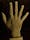 Black and white photo of Emile Zola’s hand.