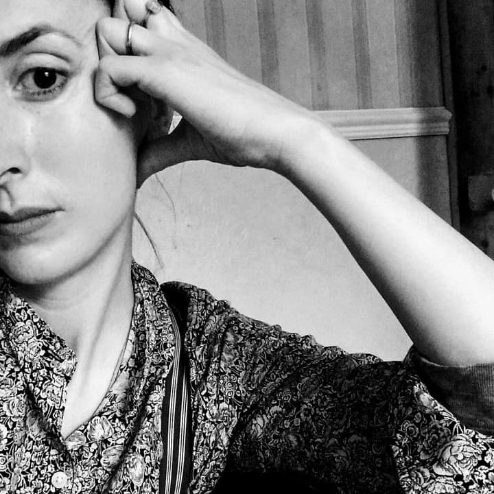 Black and white headshot of artist Sally Wickenden.