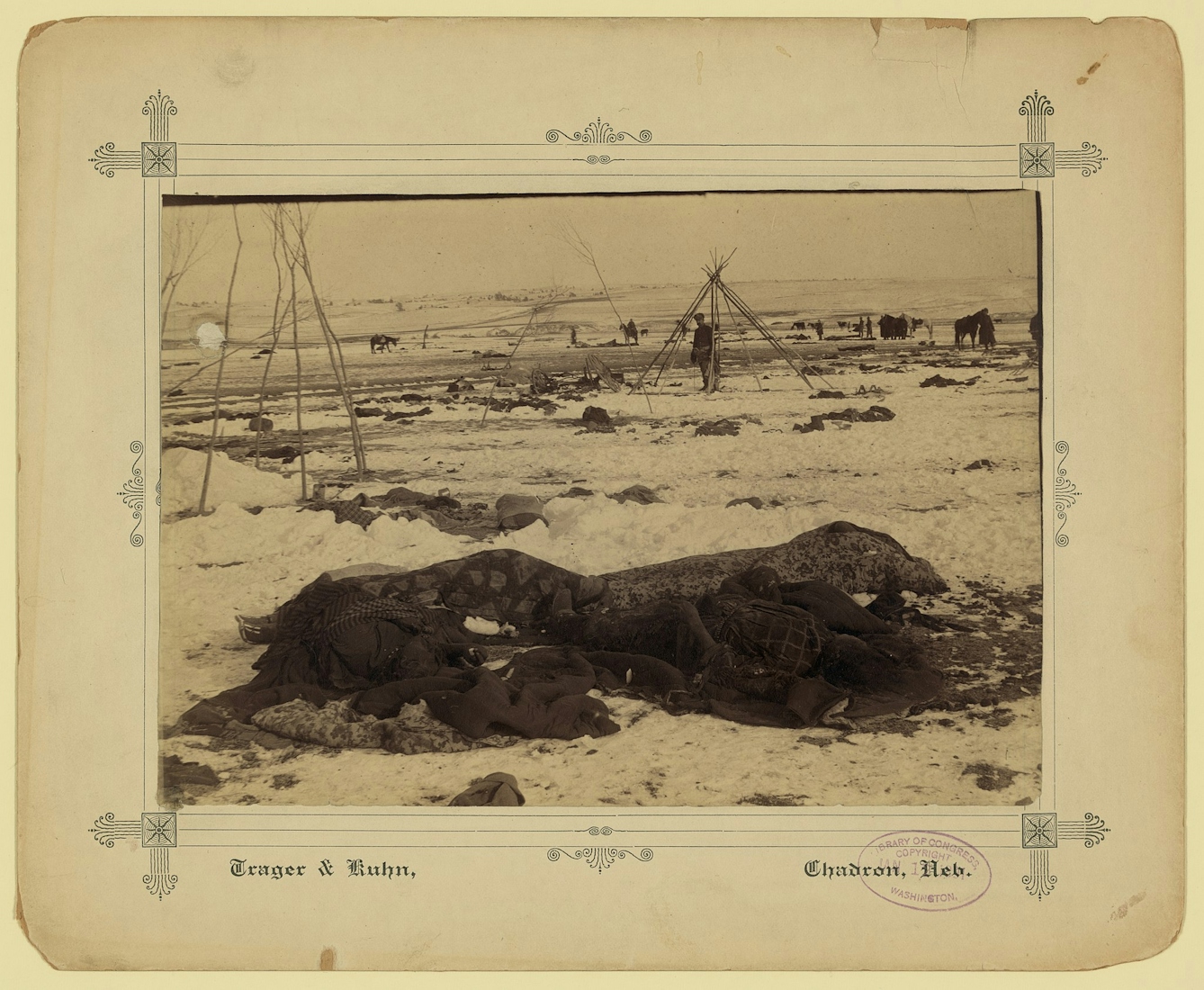 Big Foot's camp after Battle of Wounded Knee
