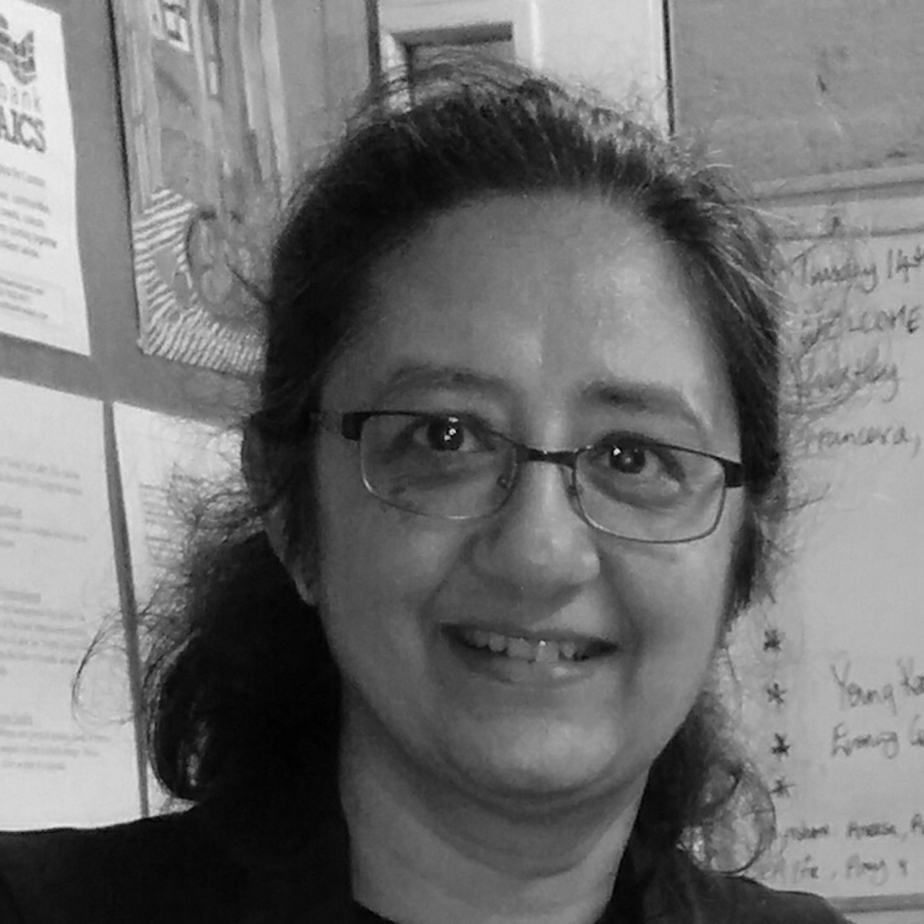 Black and white headshot of Lalita Kaplish, digital editor.