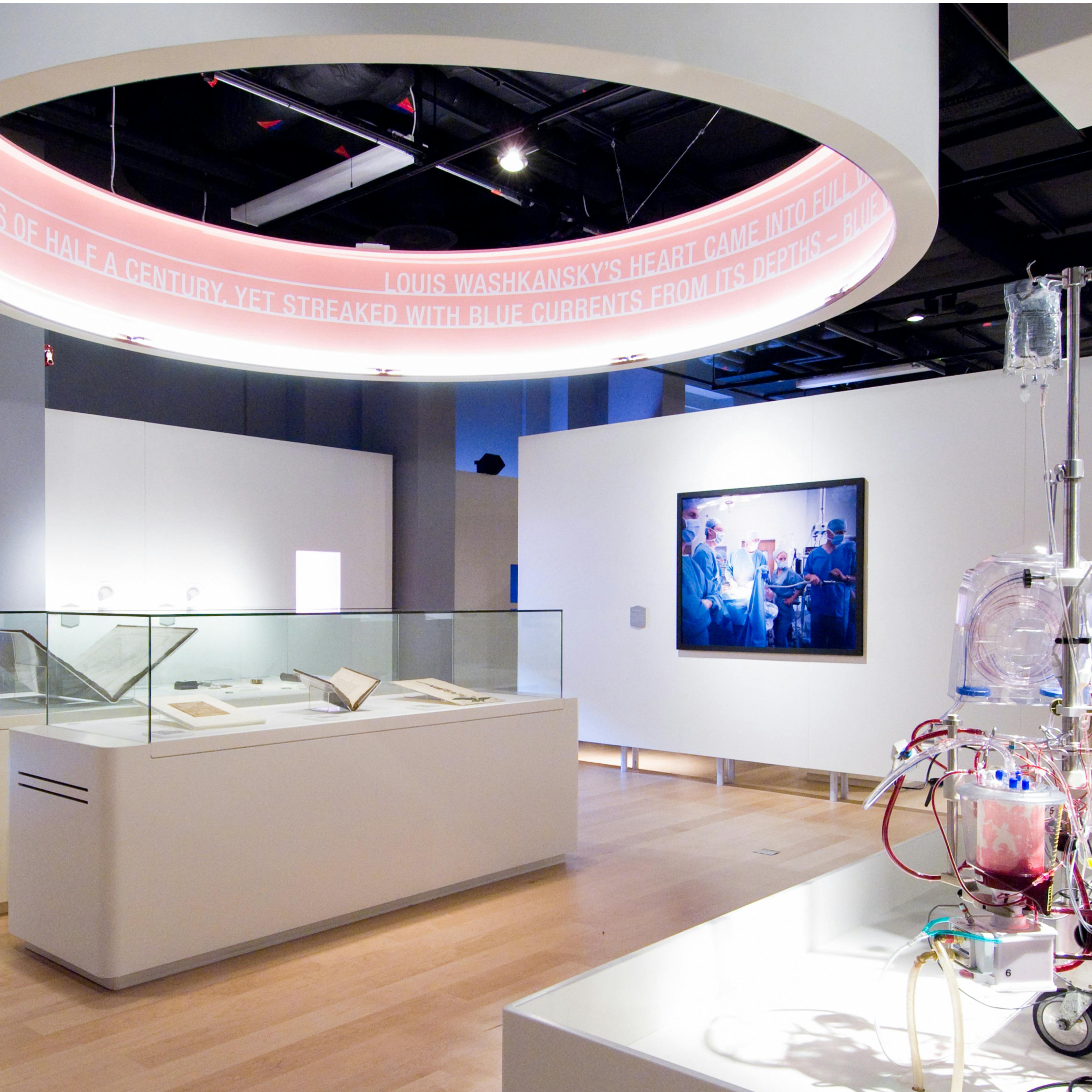 Photograph of The Heart exhibition gallery at Wellcome Collection.