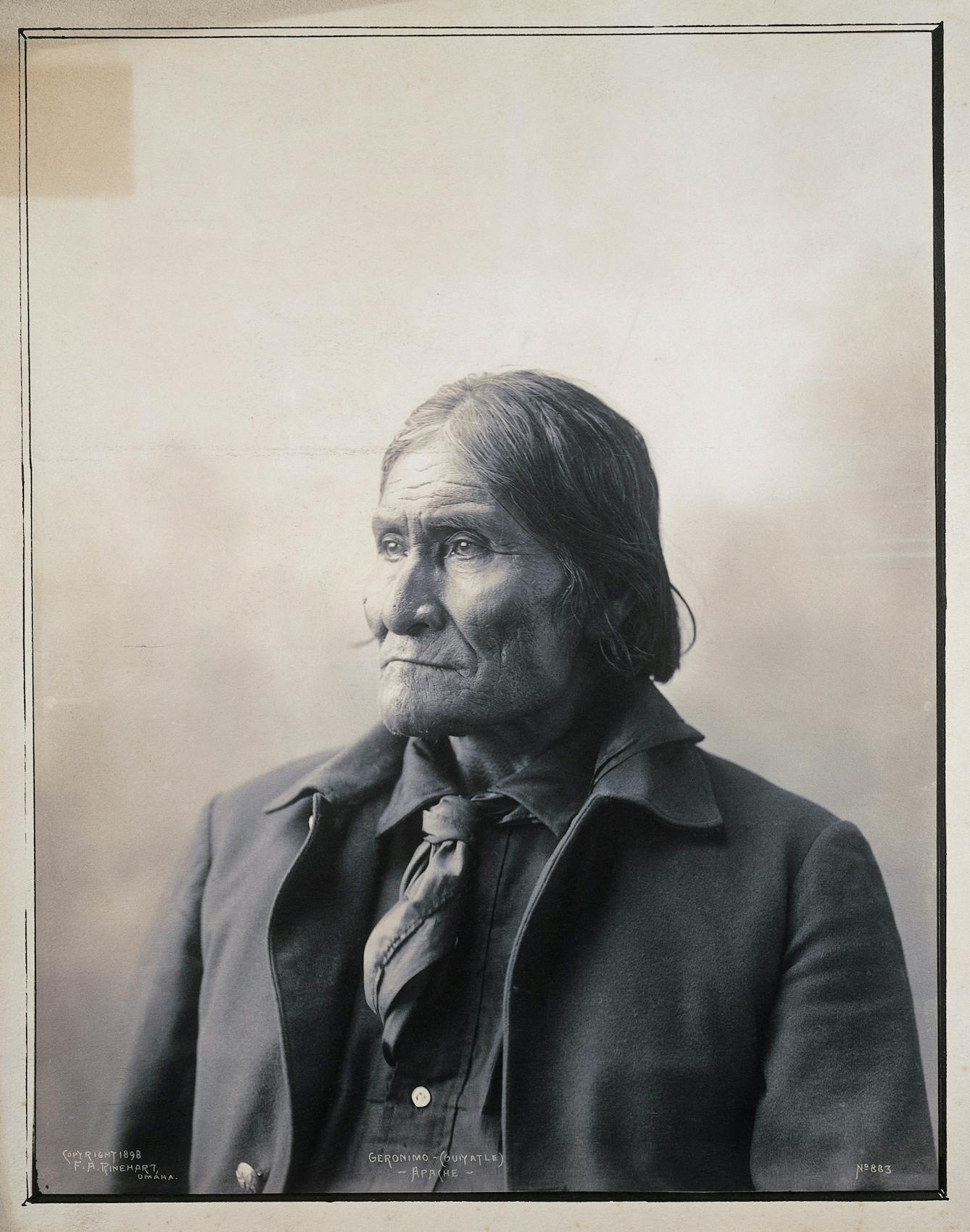 Portrait of Geronimo, the Apache chief, 1898
