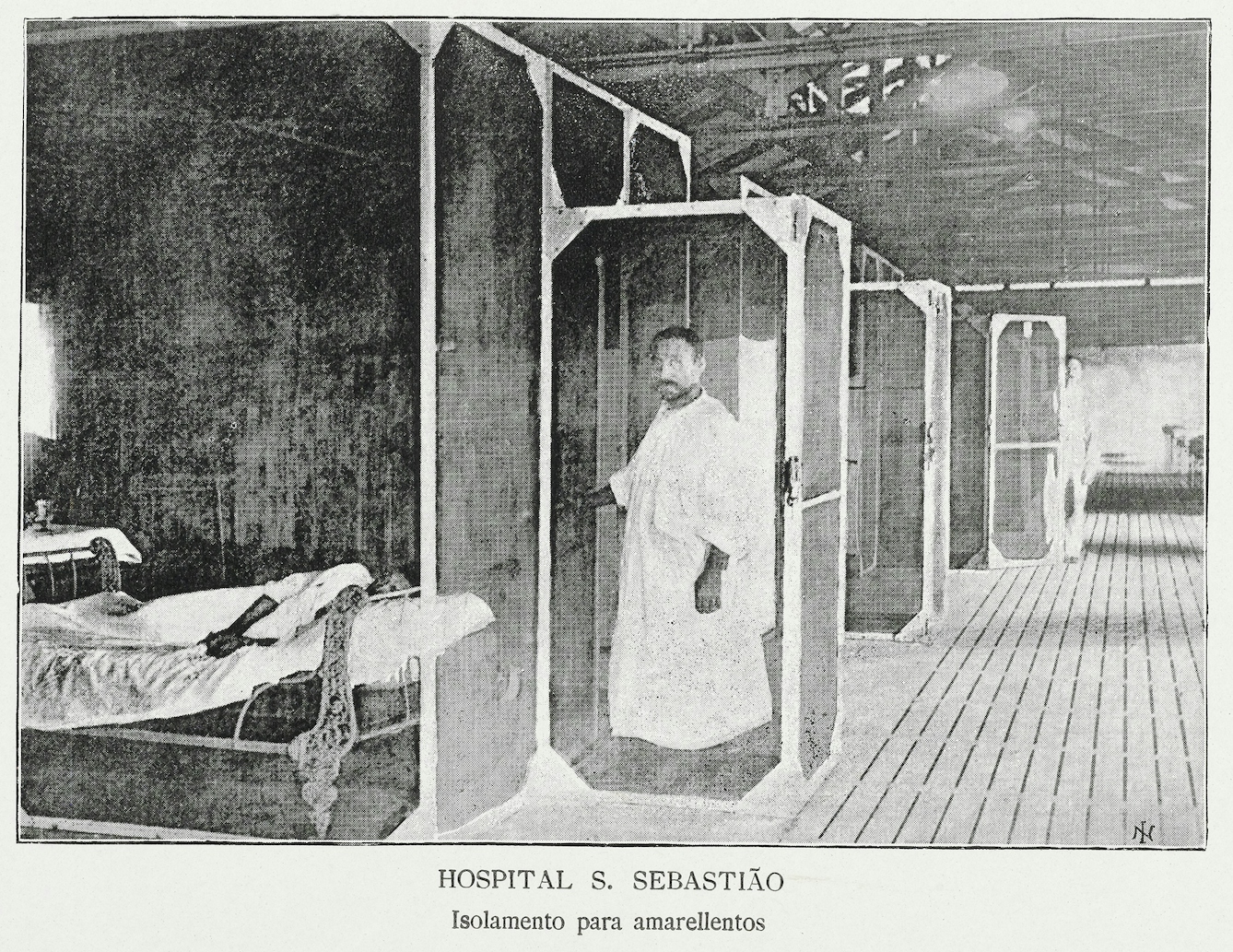 A yellow fever isolation ward in Rio de Janeiro, Brazil