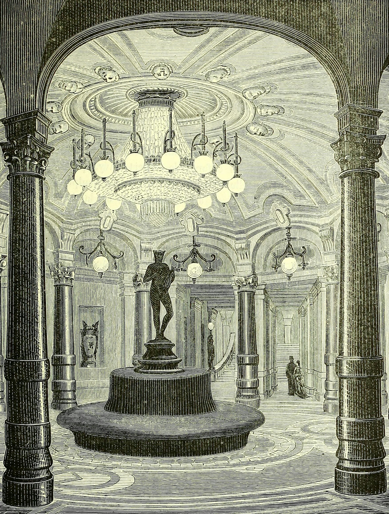 Werdermann chandeliers were used at the theatre de l’Opera to illuminate the foyer reserved for season ticket holders.
