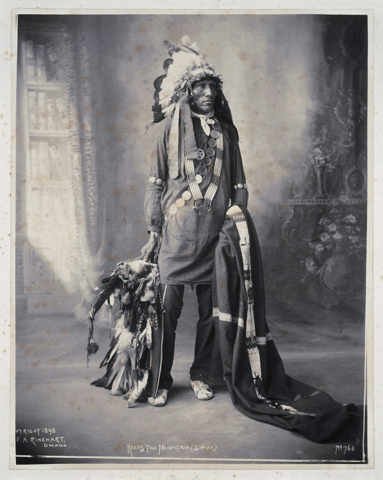 Portrait of Keeps the Mountain, a Sioux Indian