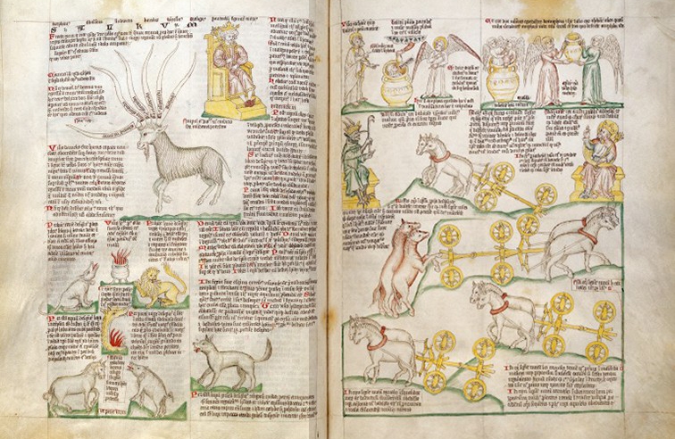Illuminated Latin manuscript.