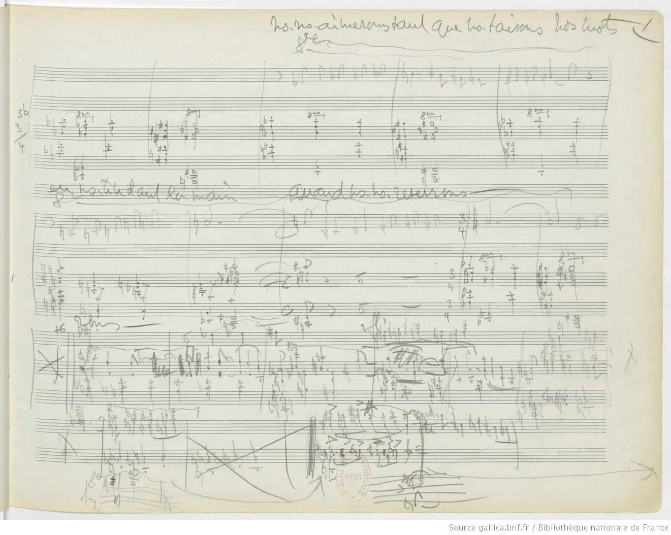 Lili Boulanger’s sketches for the song cycle Clairières dans le ciel (1914-1916).