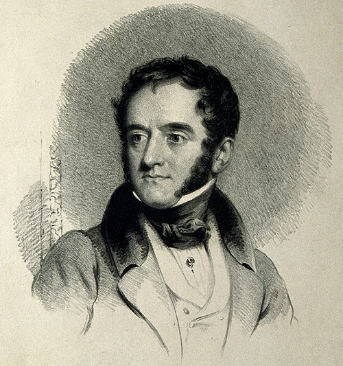 V0001756 John Elliotson. Lithograph after J. Ramsay.