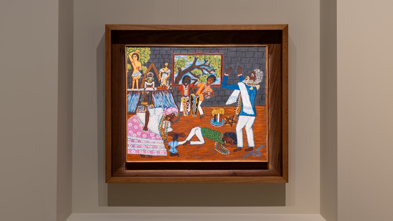 A photograph of a painting called Umbanda by Maria Auxiliadora da Silva.