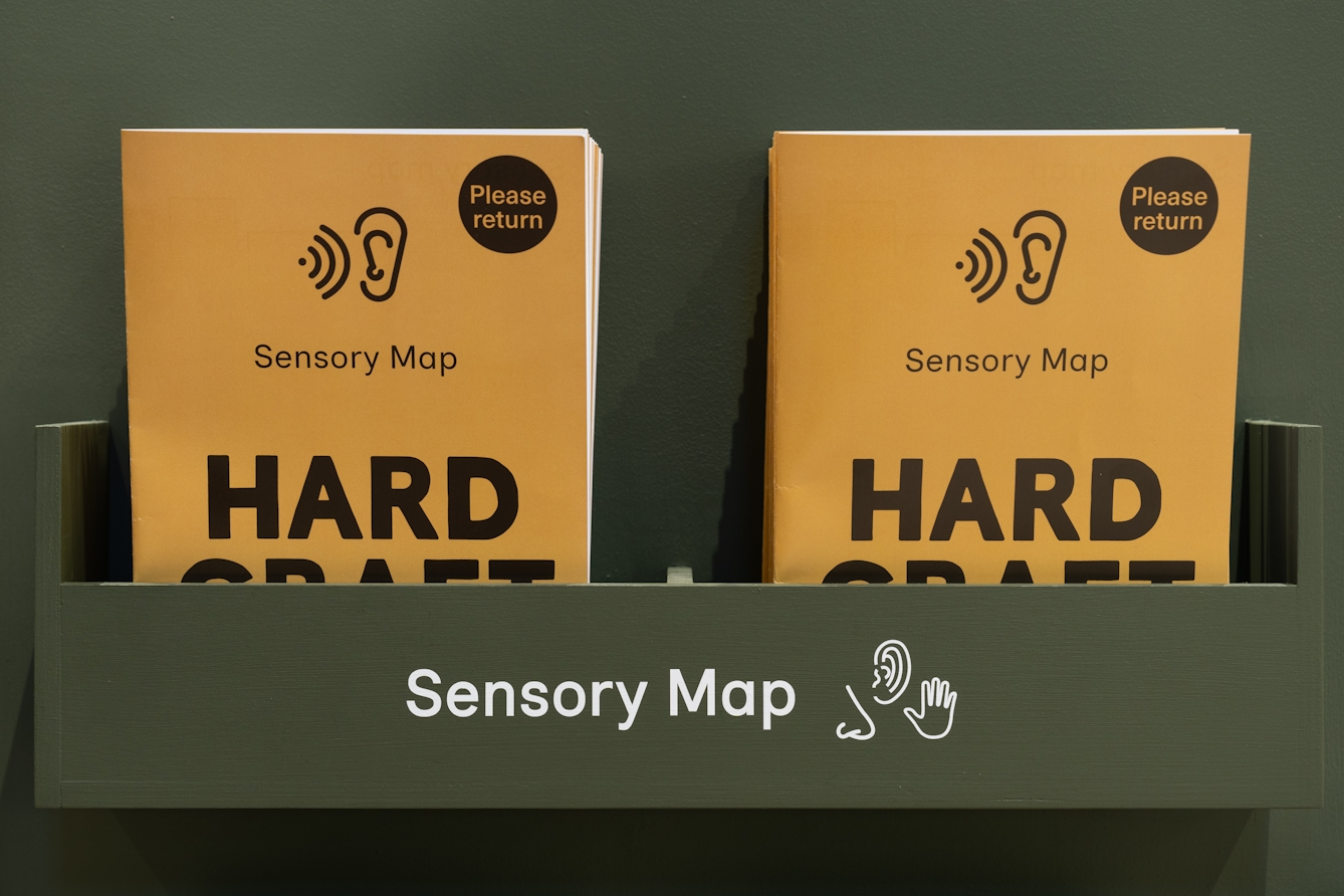 A photograph of a sensory map for Hard Graft