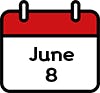 A calendar showing the date 8 June.
