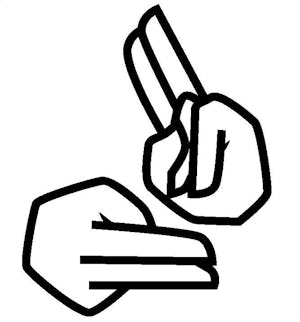 Icon for British Sign Language.