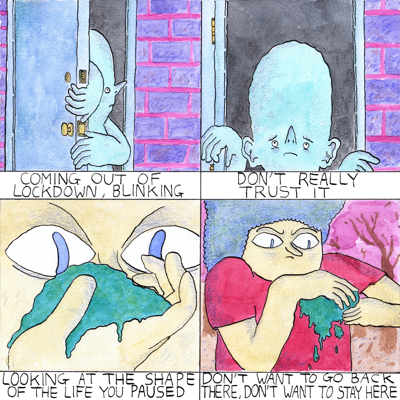 Webcomic by Rob Bidder in four frames