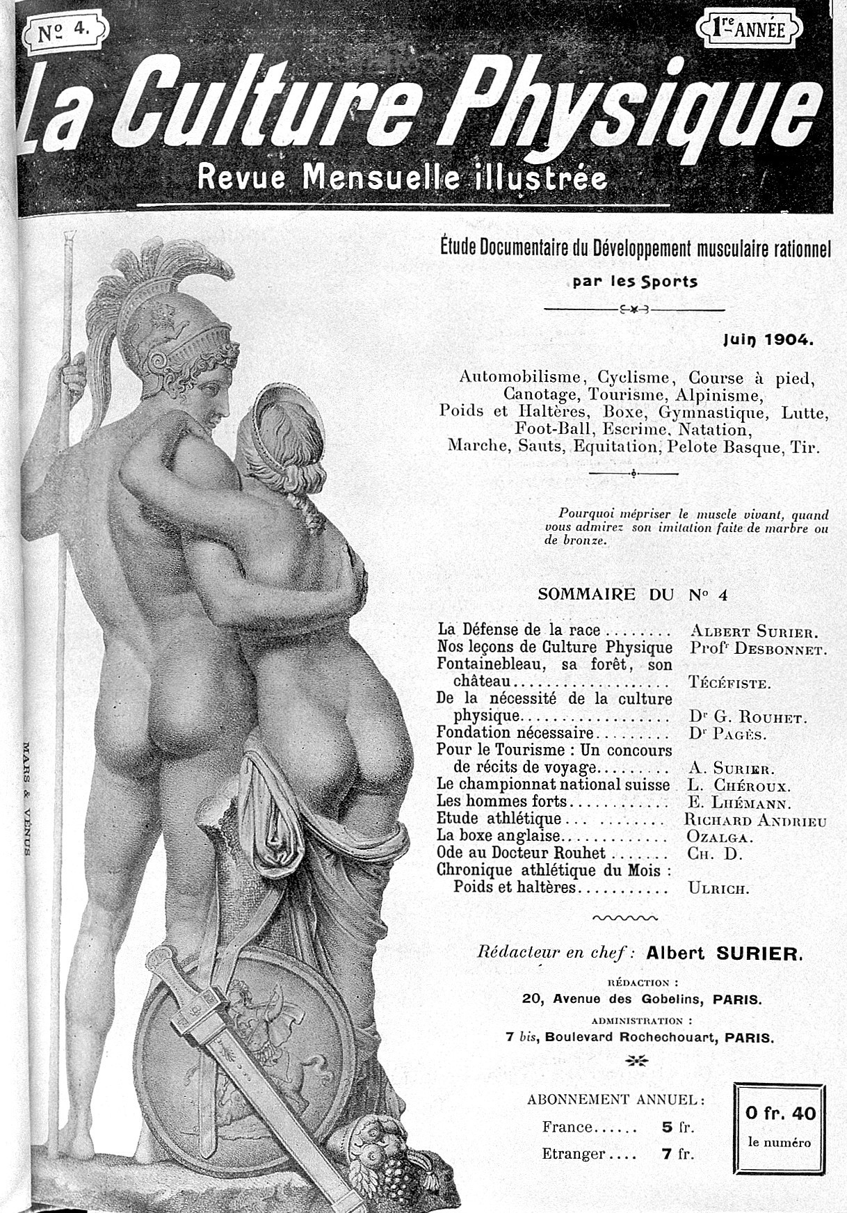 La Culture Physique, Juin 1904