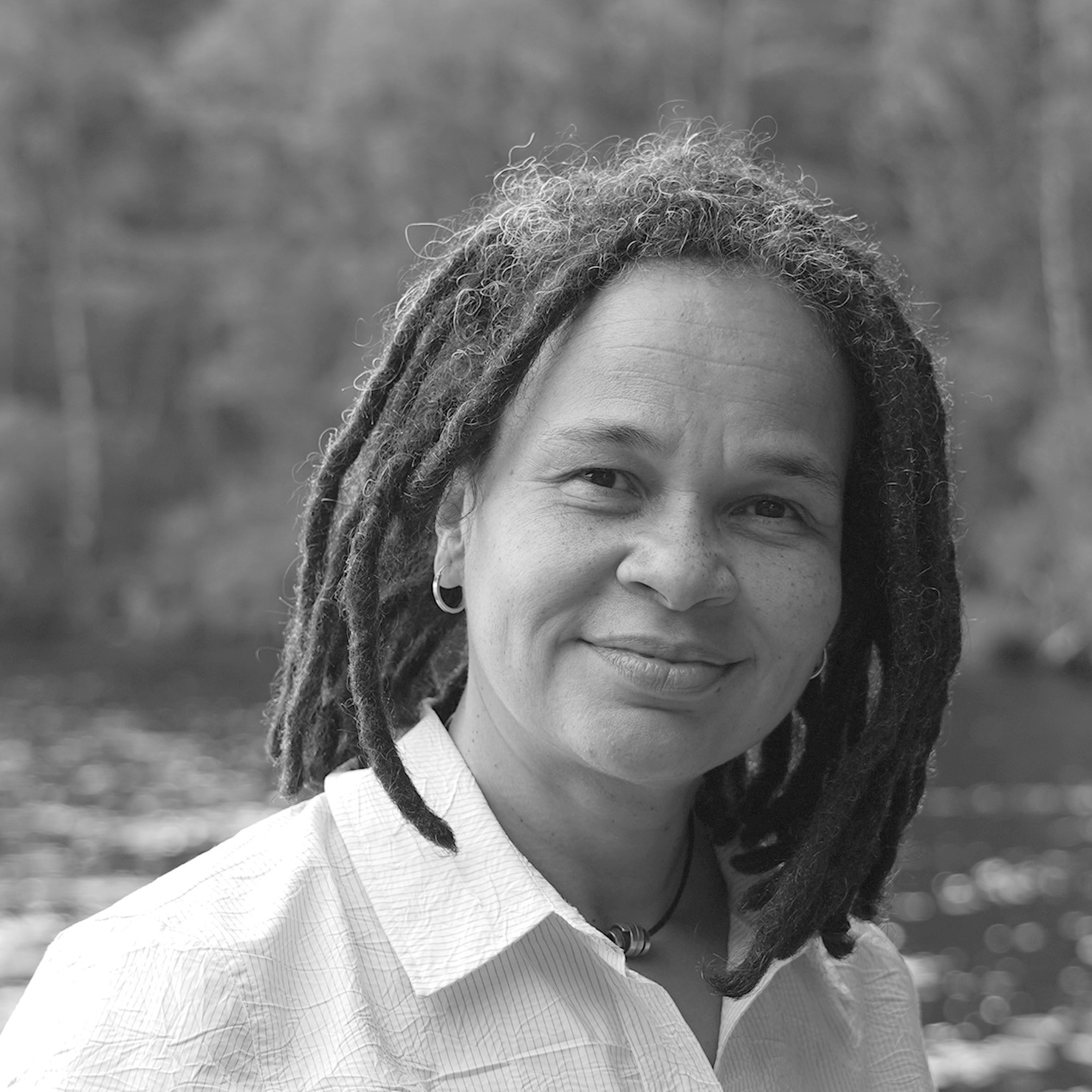 Black and white photograph if Amanda Thomson