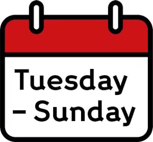 A calendar showing Tuesday - Sunday.
