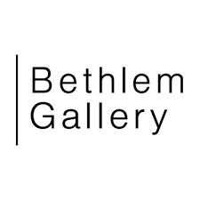 Logo for Bethlem Gallery showing their name with a vertical black line to the left.