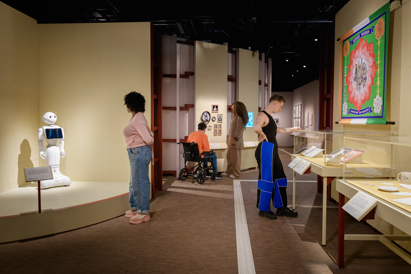 Visitors explore Section 4 of The Coming of Age.