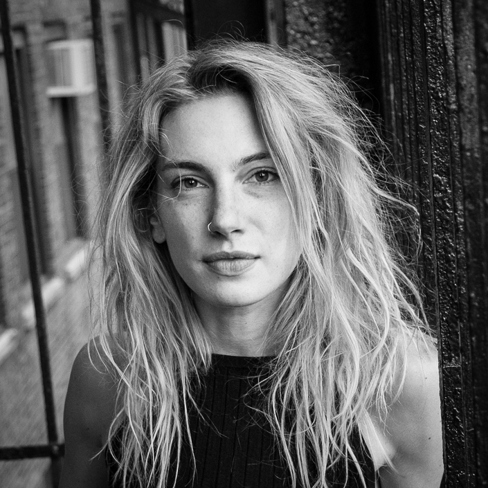 Black and white, head and shoulders, photographic portrait of Anna Keville Joyce.