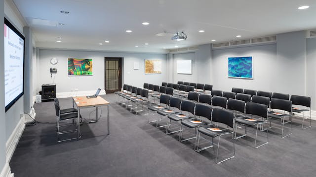 Photograph of the Burroughs Room in the Wellcome Collection Conference Centre.