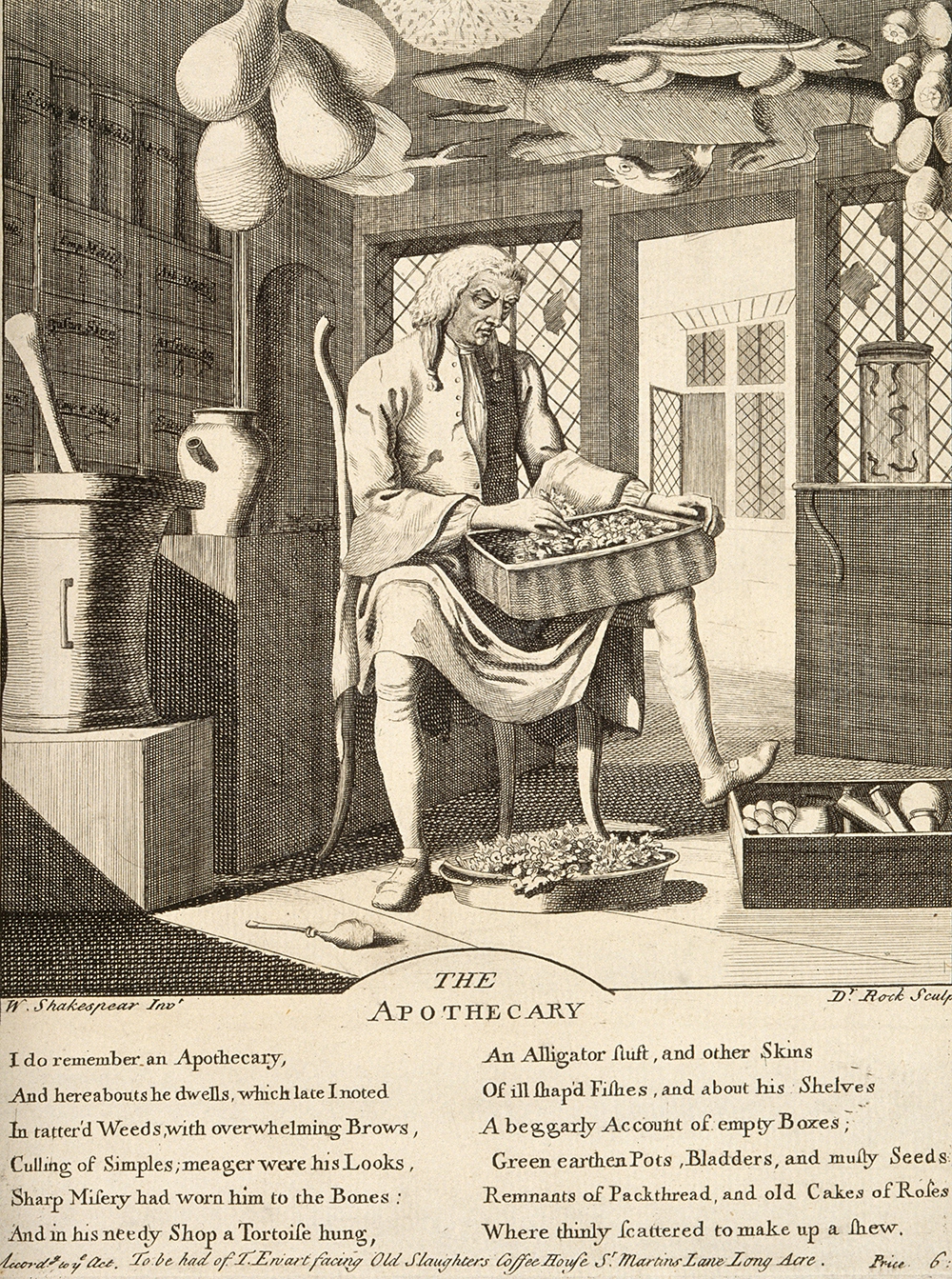The apothecary from William Shakespeare's Romeo and Juliet