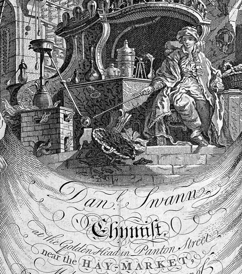 18th century trade card of Daniel Swann, Chymist