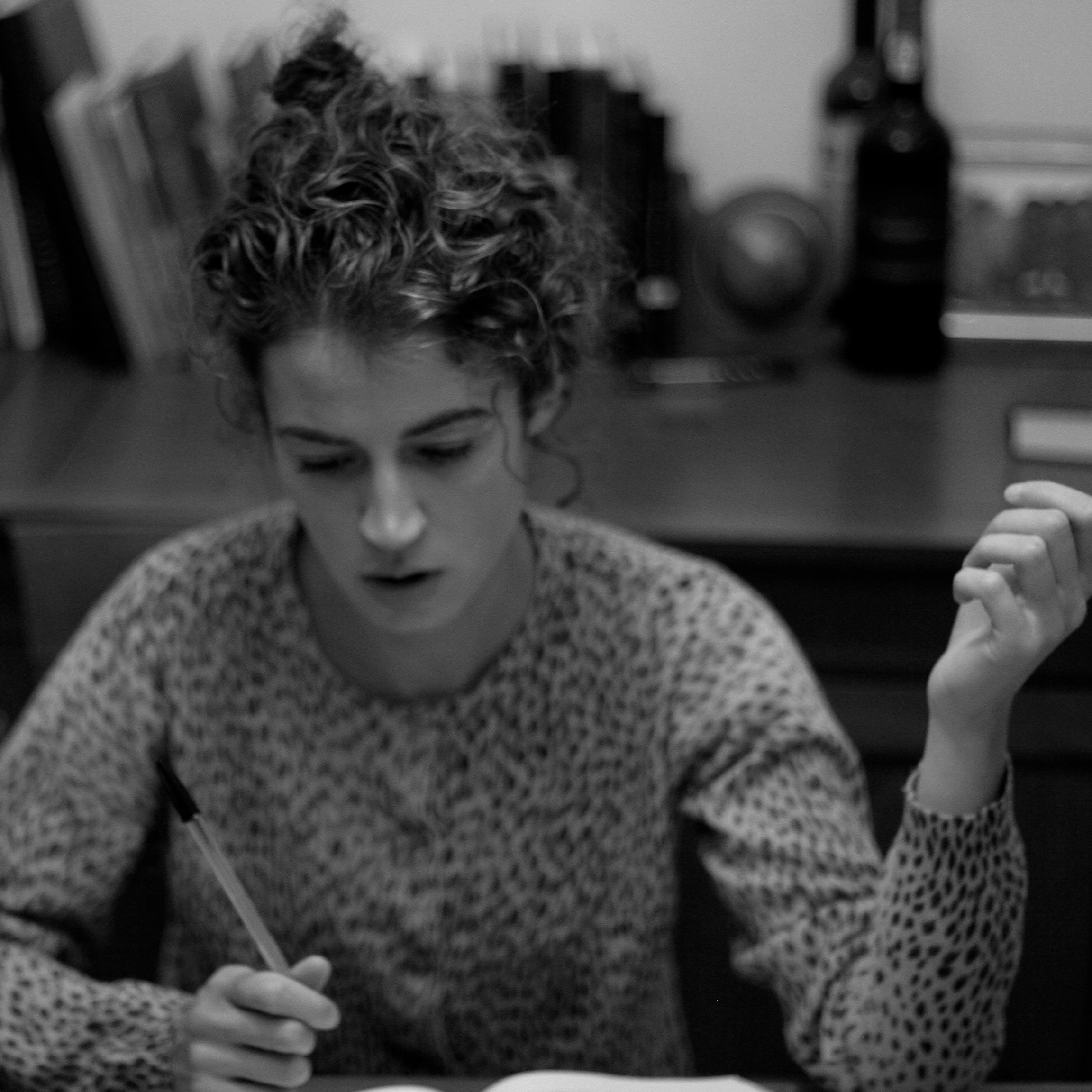 Black and white photograph of Arianne Shahvisi