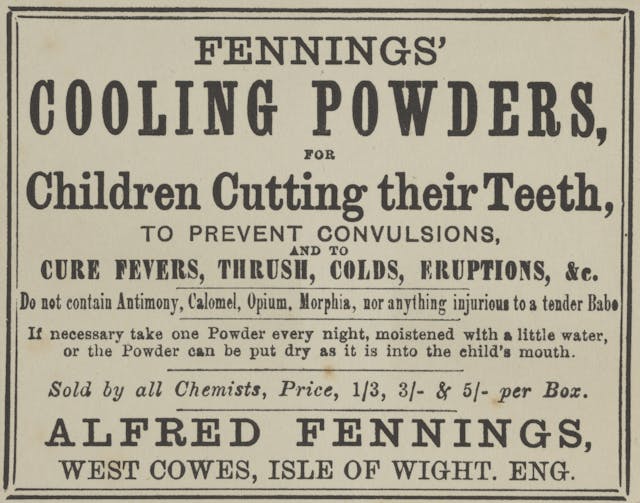 Advert for Fennings