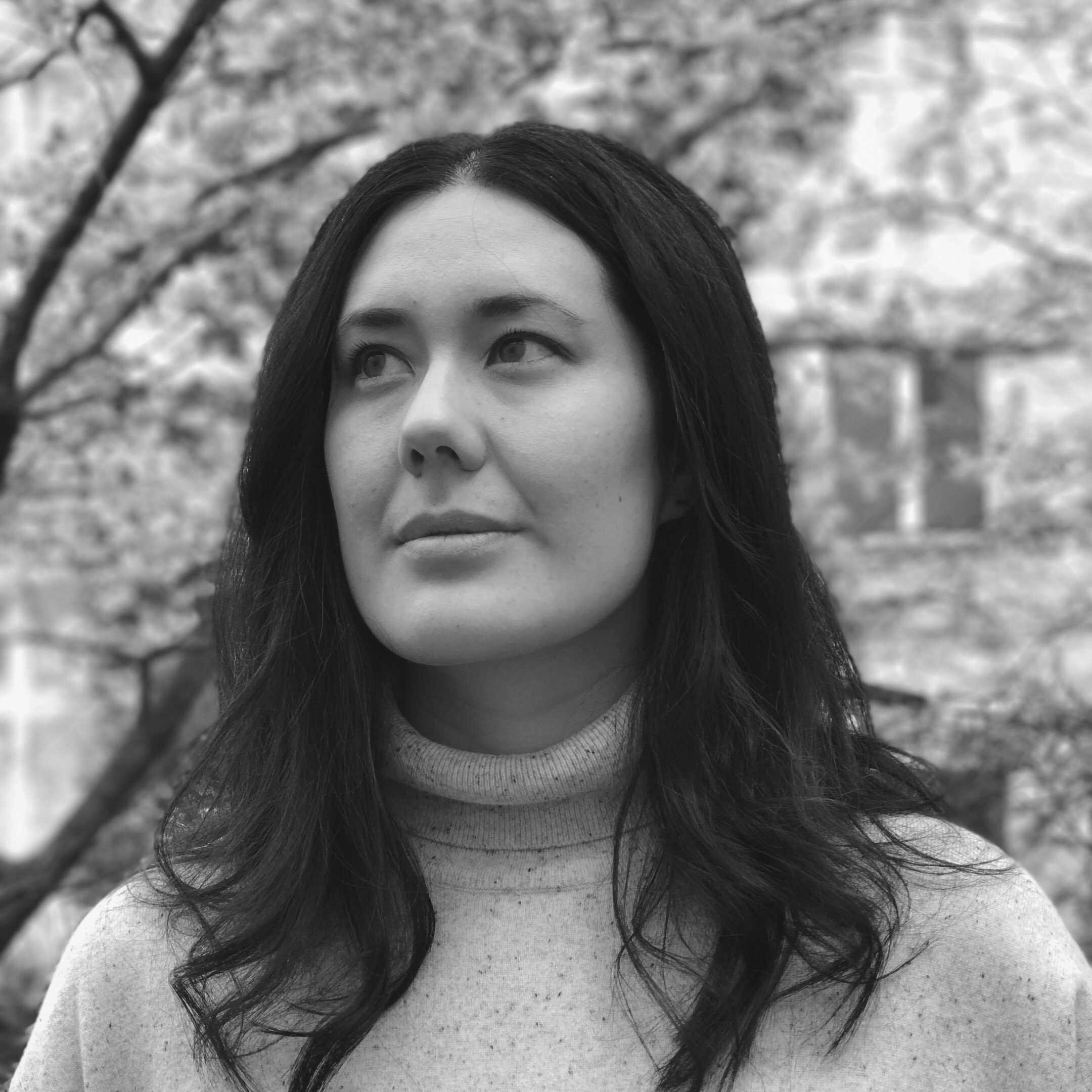 Black and white photograph of Jessica J Lee