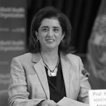 Black and white headshot of Dr Hanan Balkhy