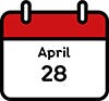 A calendar showing the date 28 April.