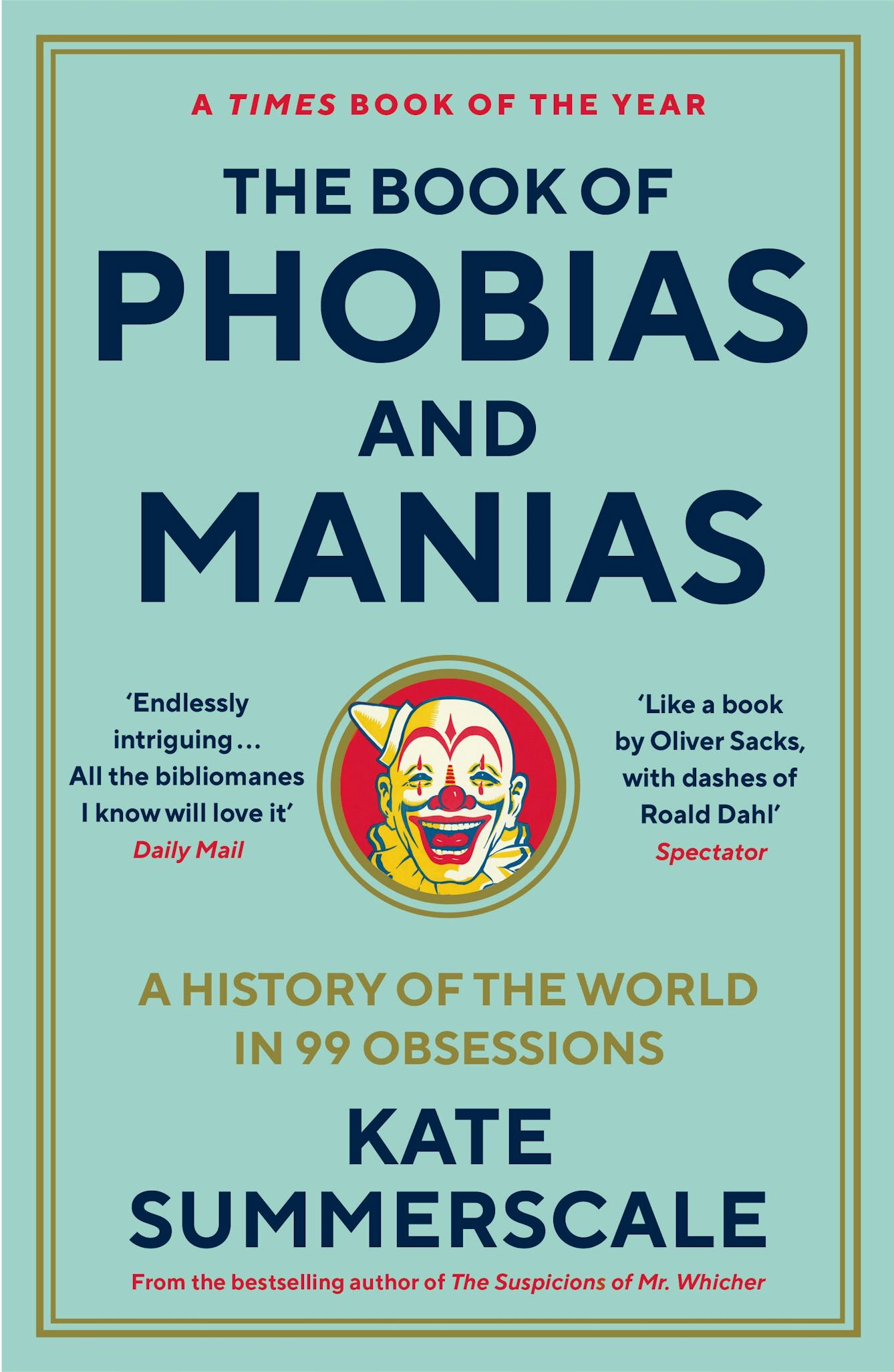 'The Book of Phobias and Manias' paperback book cover