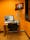 Colour photograph showing a fake MRI scanner