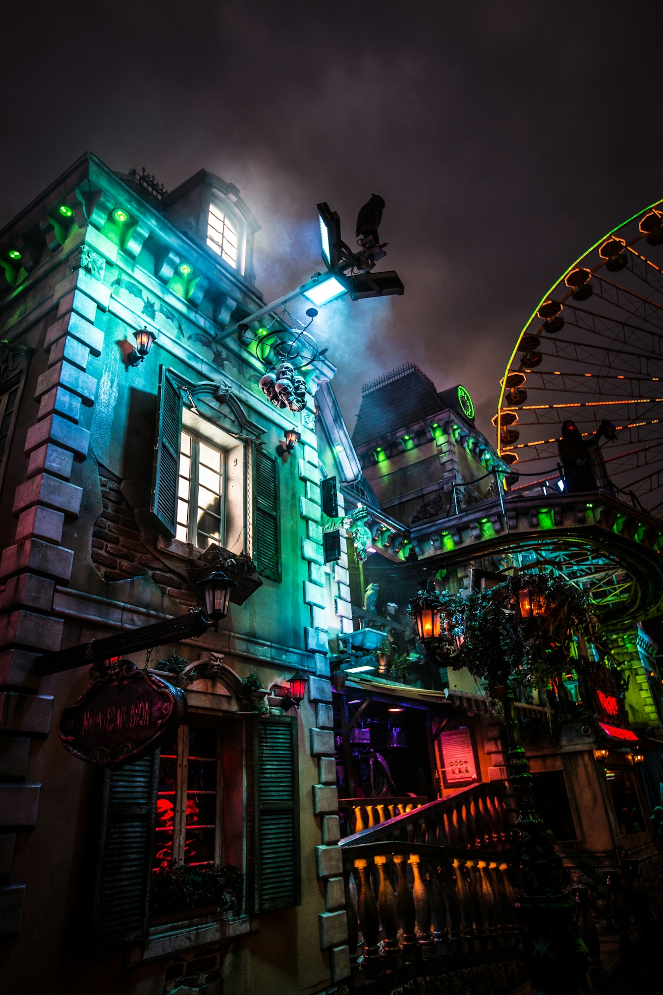 Photograph of a haunted house at a funfair in Ravensbruck, Germany