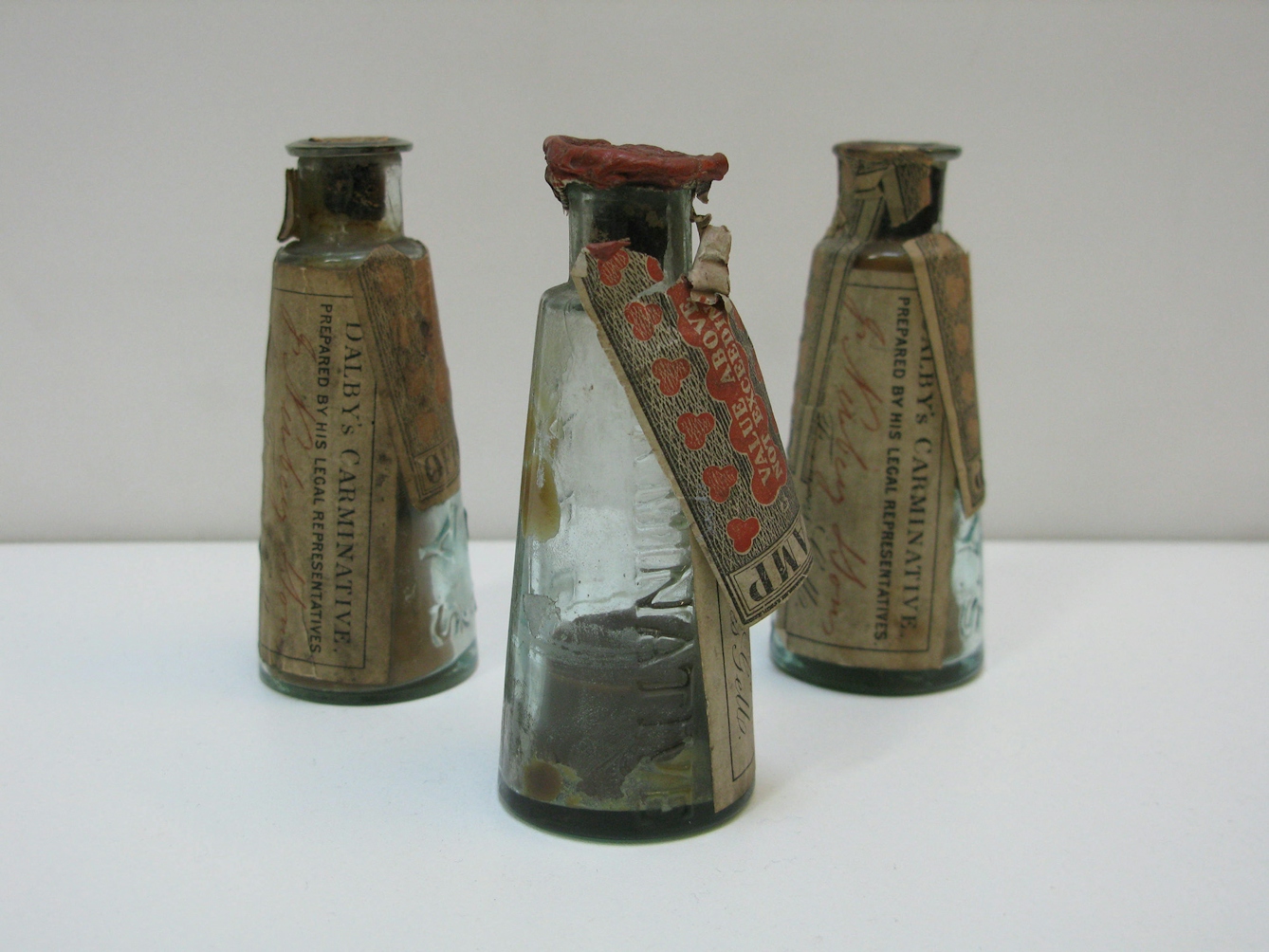 Bottles of Dalby's Carminative 