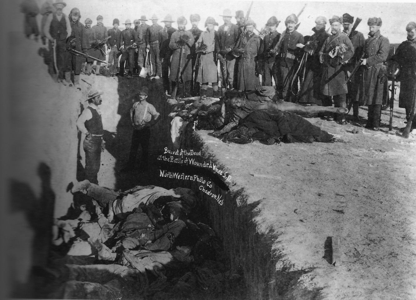 Burial of the dead after the Wounded Knee Massacre