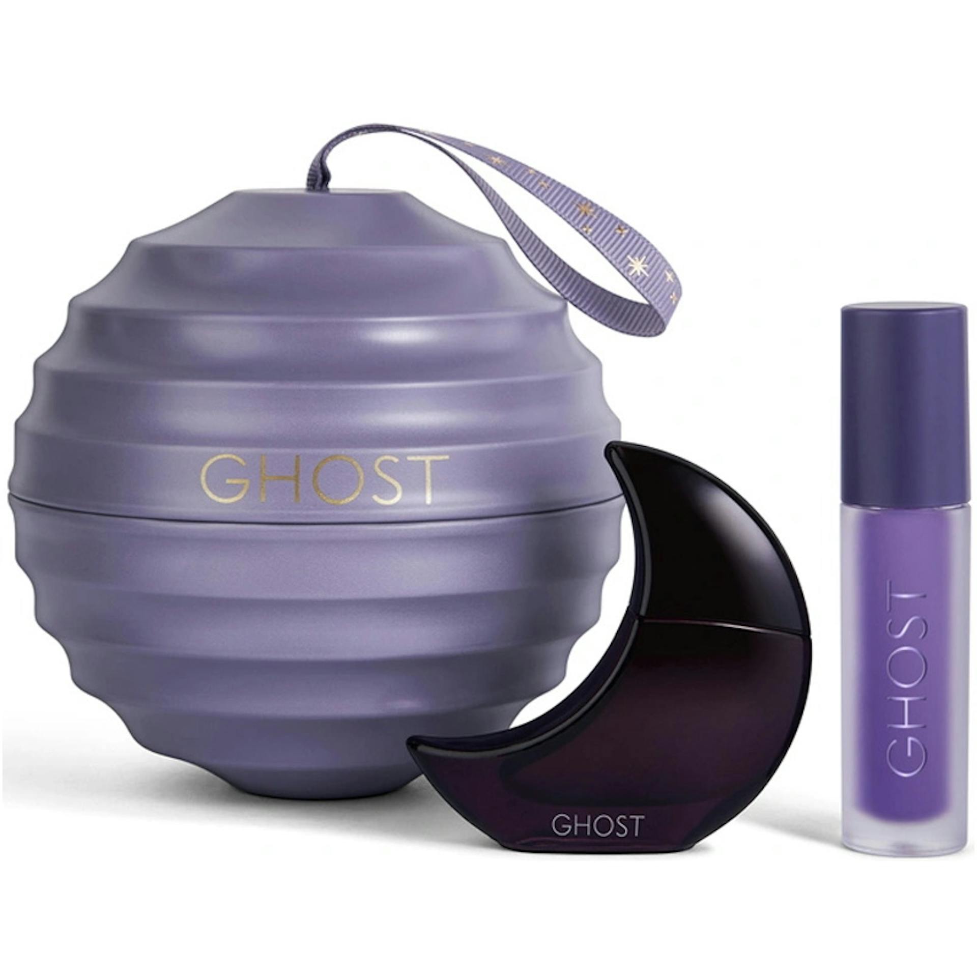 Ghost fragrance gift set shaped as a bauble