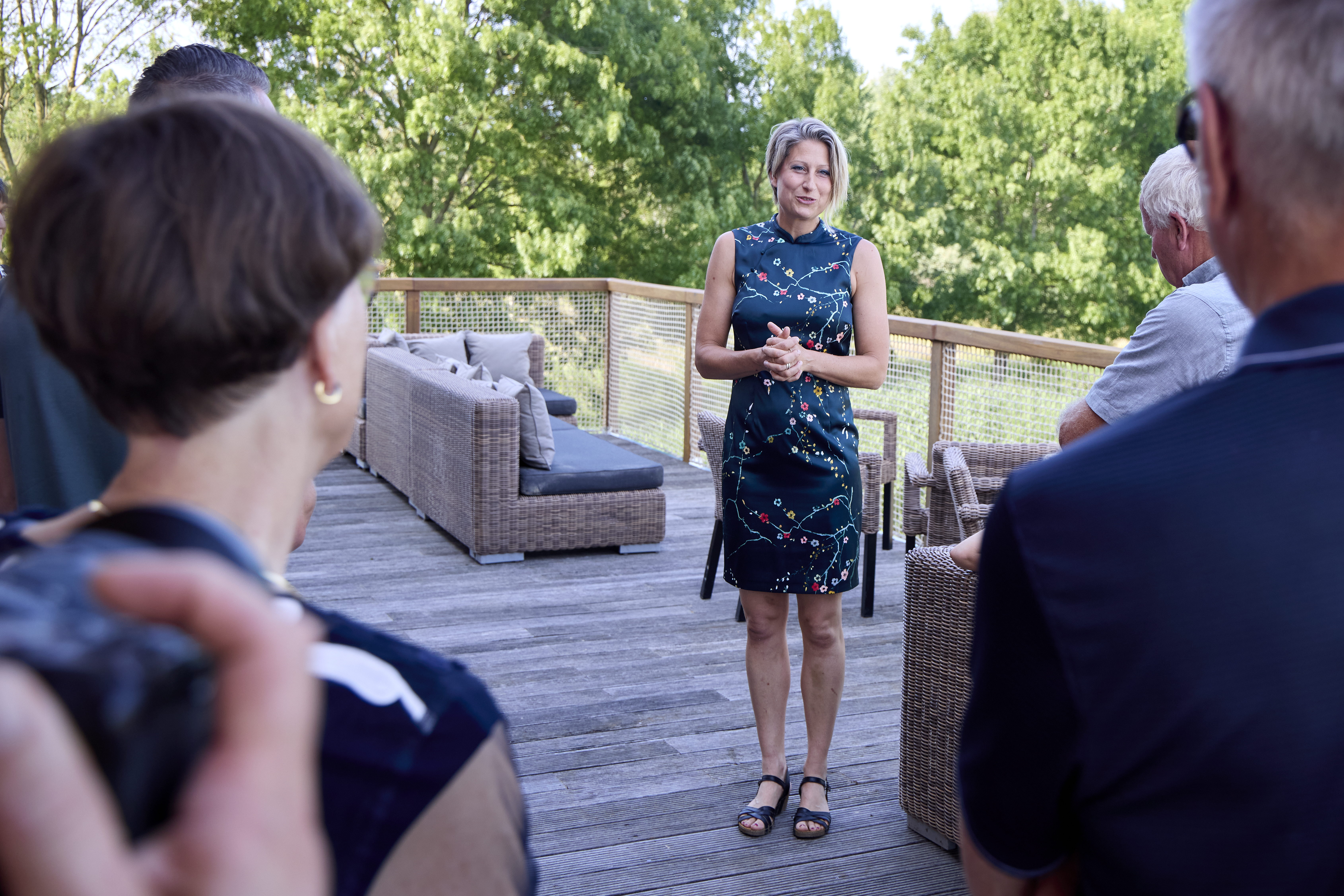 Saskia geeft een speech