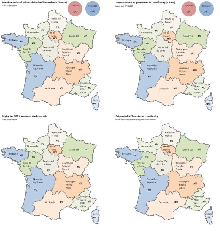 Carte tour de France de WeShareBonds