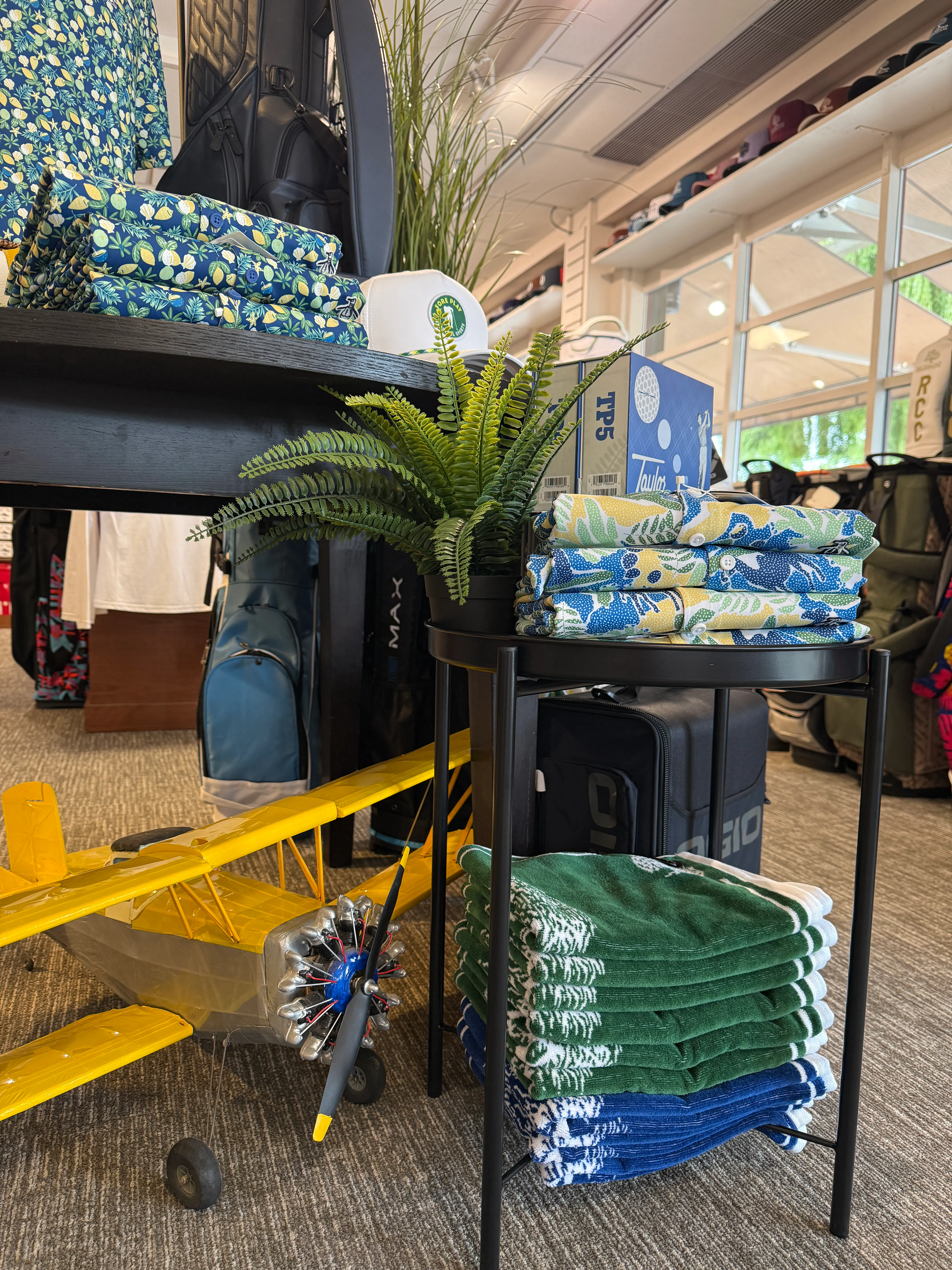 Richmond Country Club pro shop merchandise and fixture layout