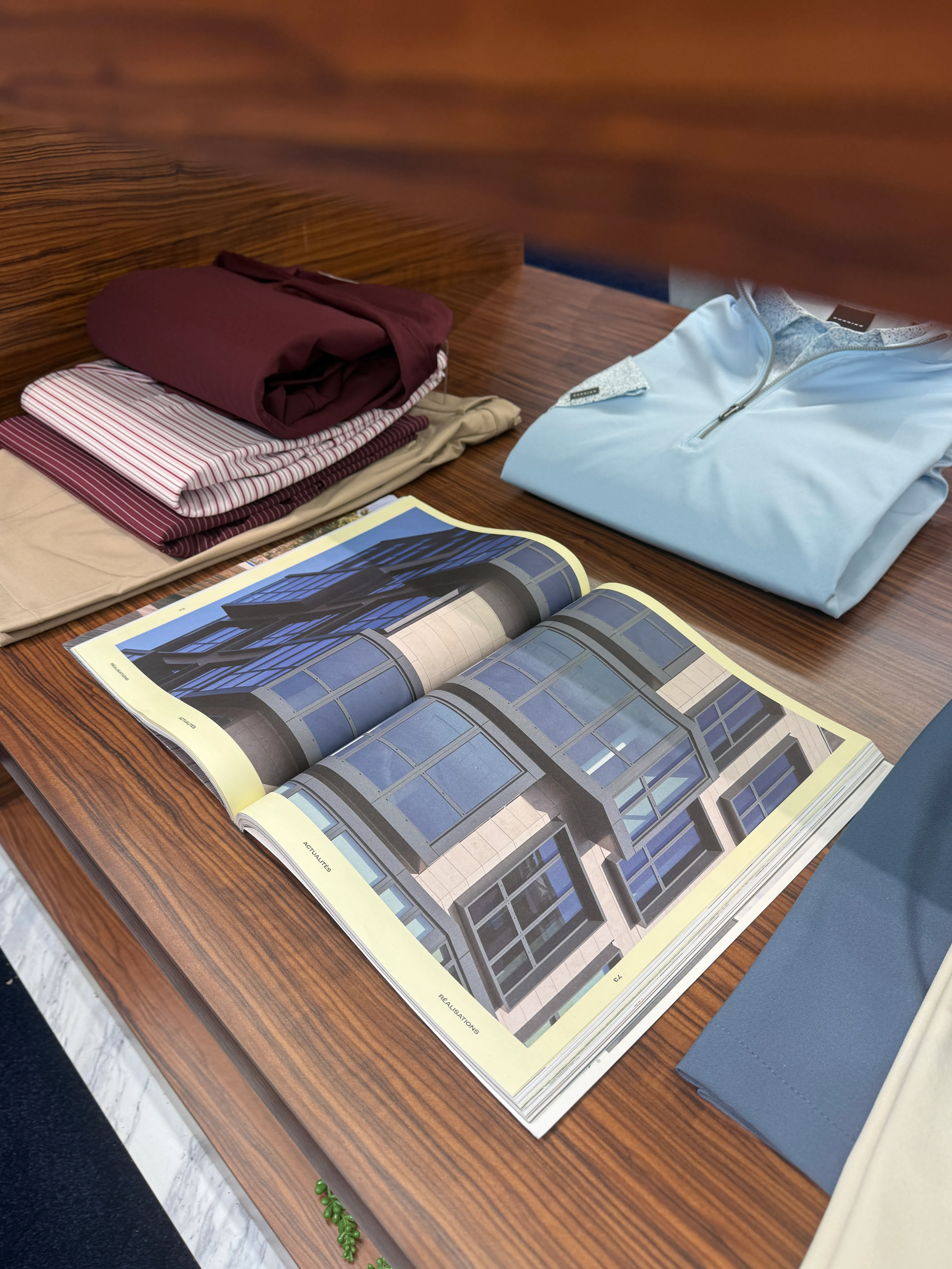 Close up of branded booklet