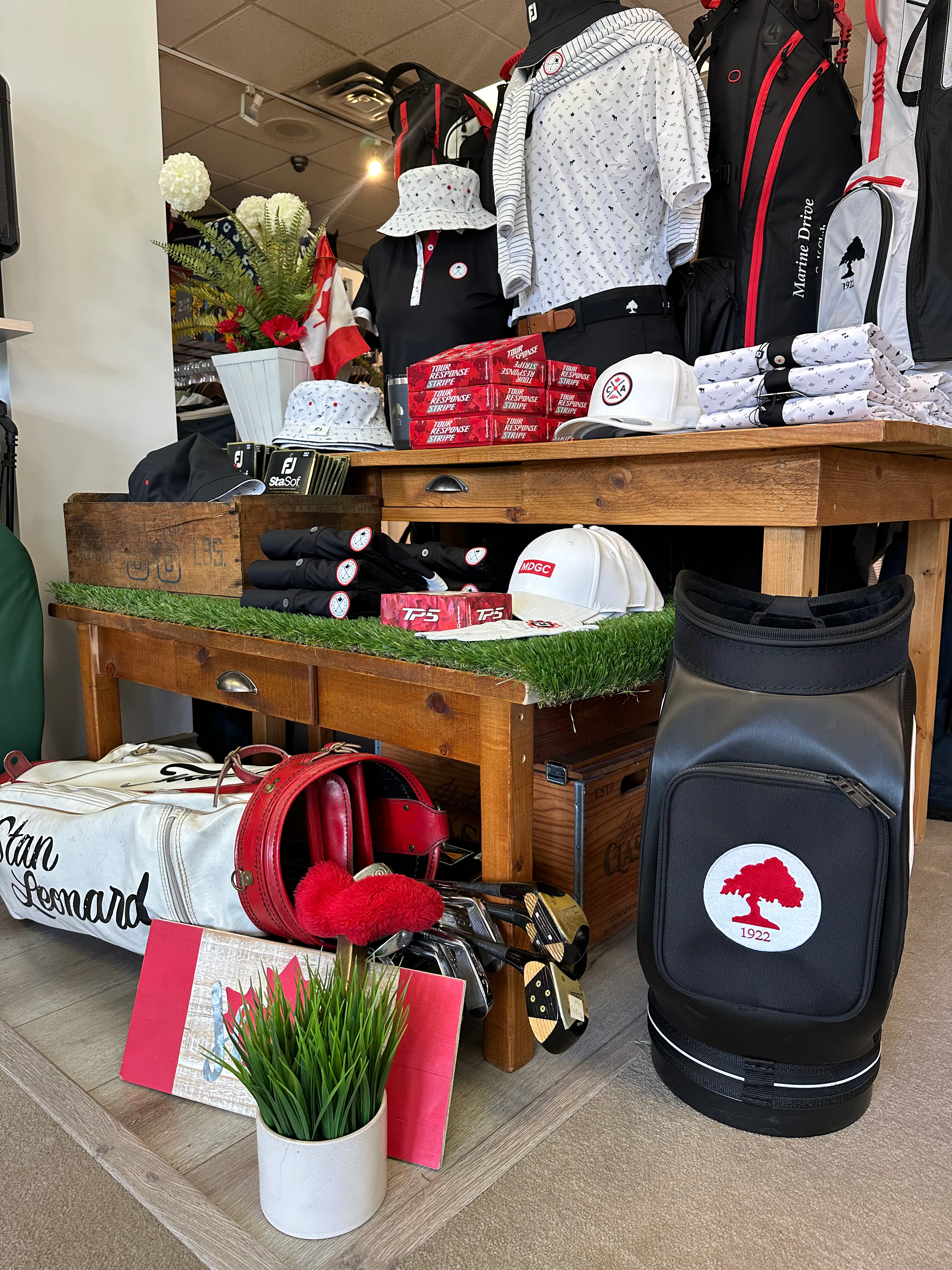 Marine Drive Golf Club pro shop interior after West Golf Group retail renovation